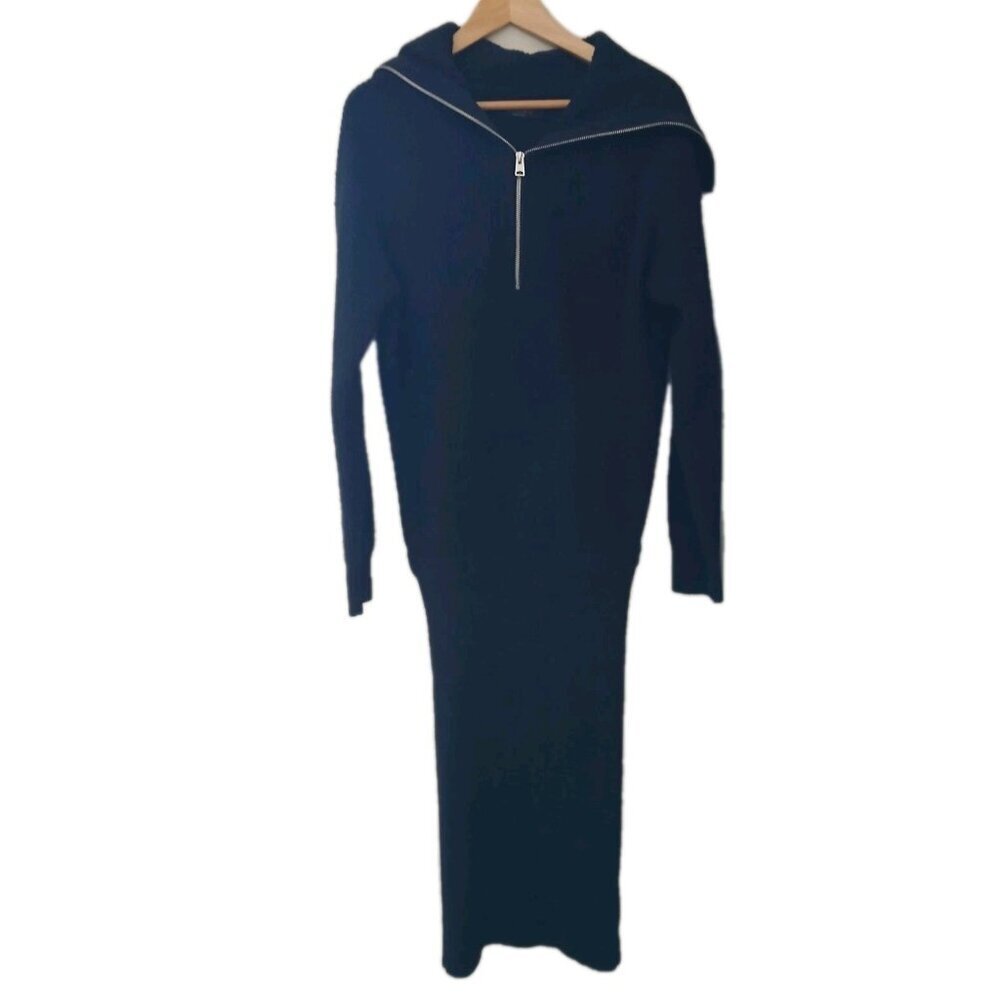 Allsaints Ami Ribbed Blouson Sweater Dress